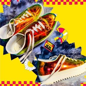 YRU Metallic Sneakers